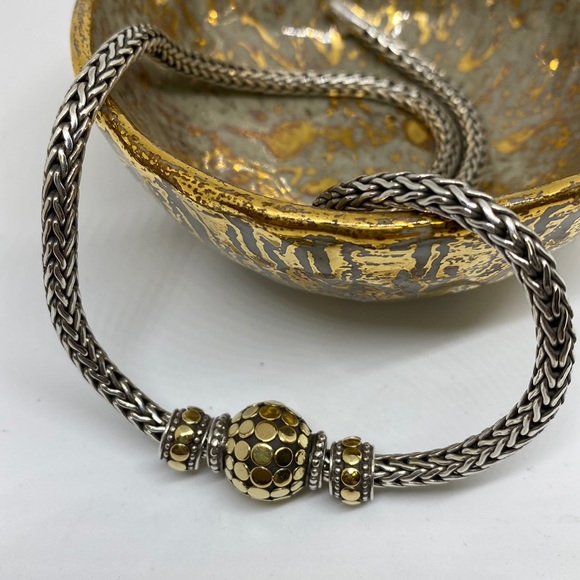 John Hardy Jewelry - John Hardy 18K Gold Dot Beads Silver Necklace